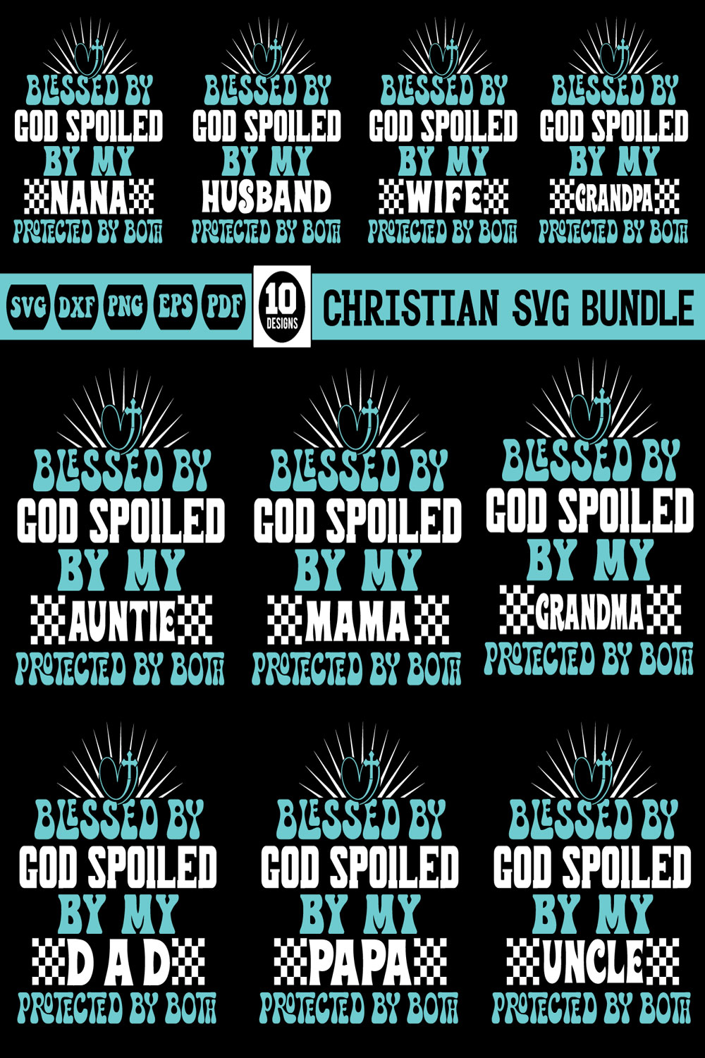 Christian Svg Bundle Vol-1 pinterest preview image.