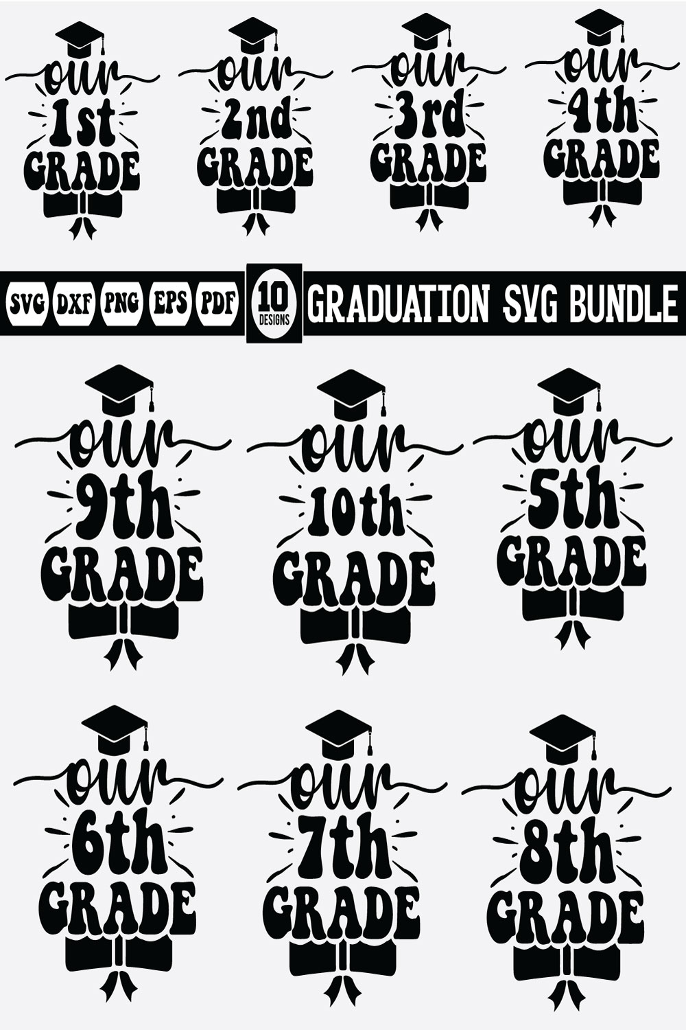 graduation svg design bundle pinterest preview image.