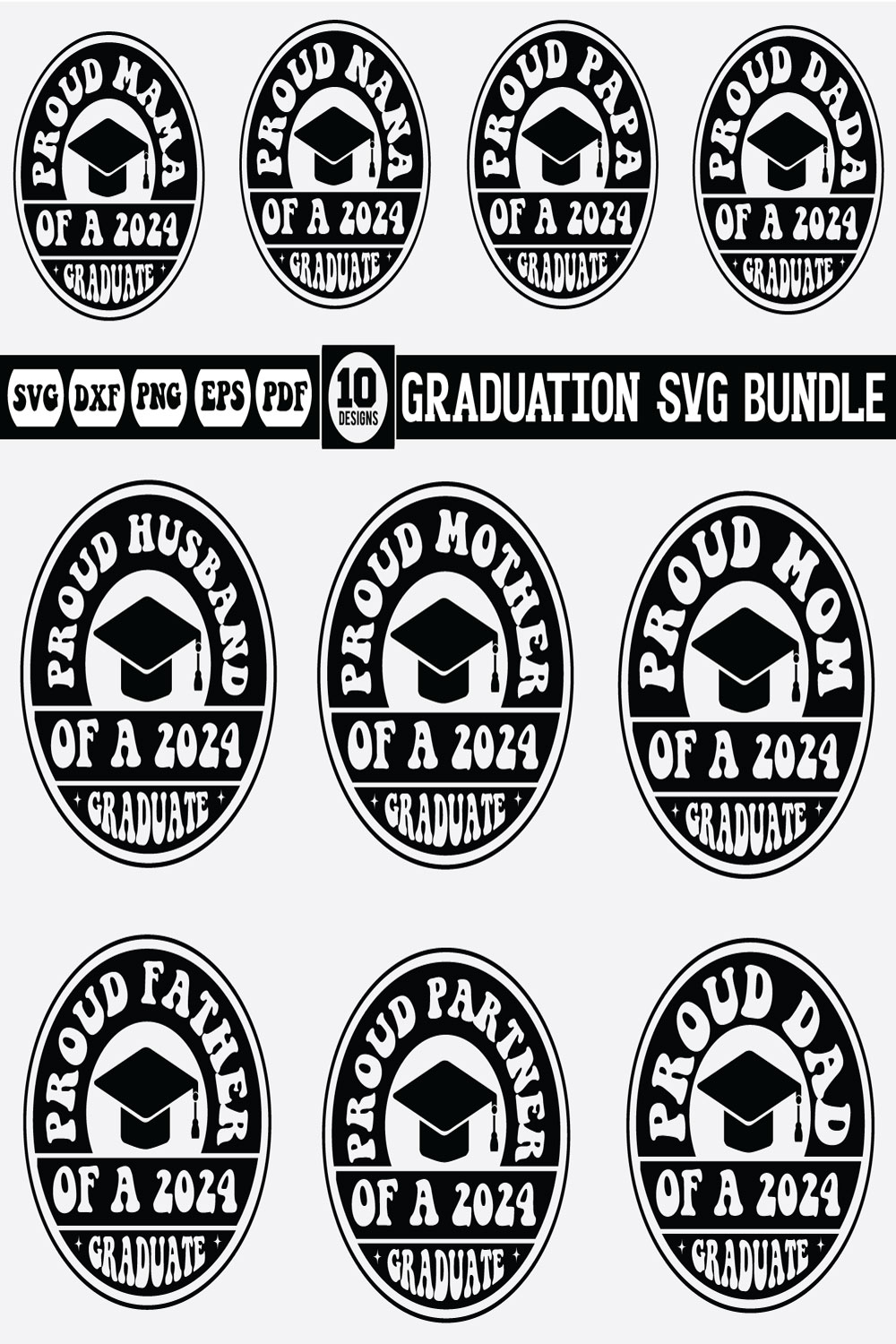 graduation svg bundle Vol-1 pinterest preview image.