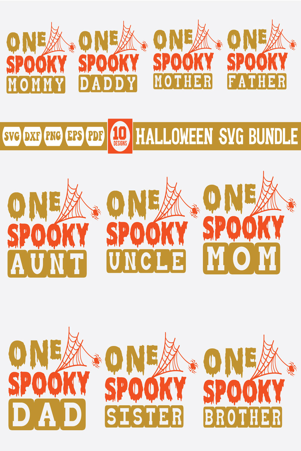 halloween svg bundle vol-2 pinterest preview image.