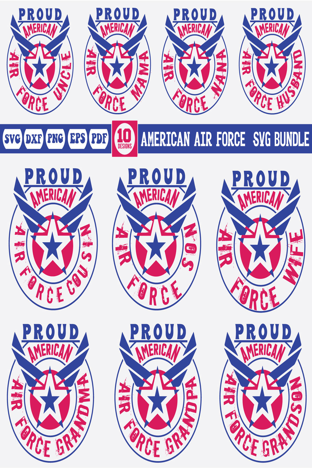 American Air Force Family Bundle pinterest preview image.