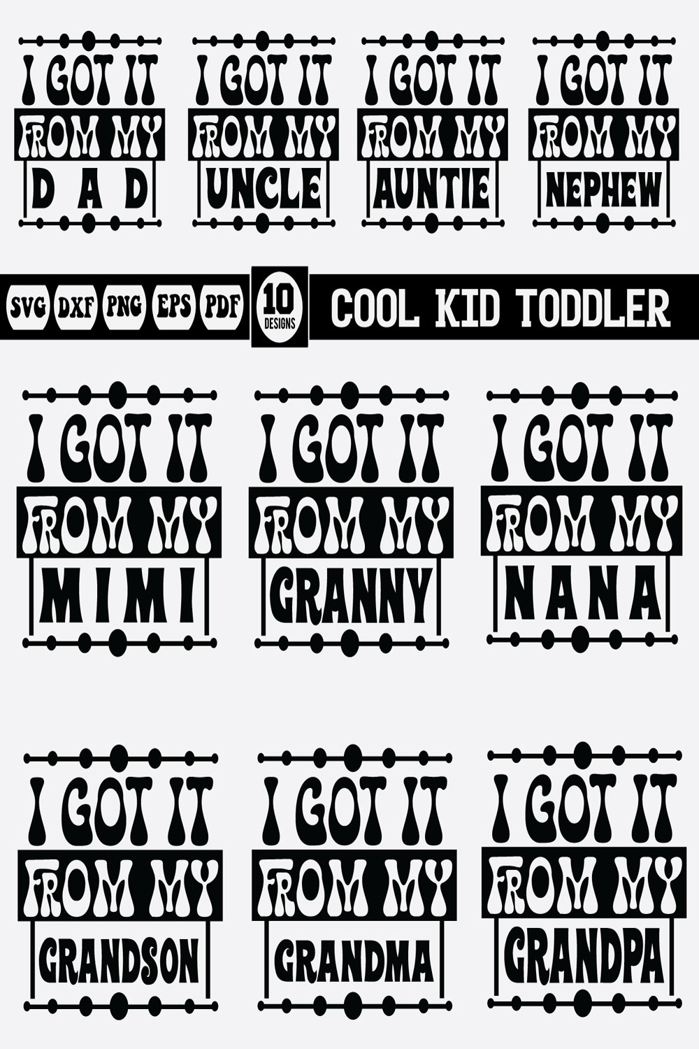 Cool Kid Toddler Bundle pinterest preview image.