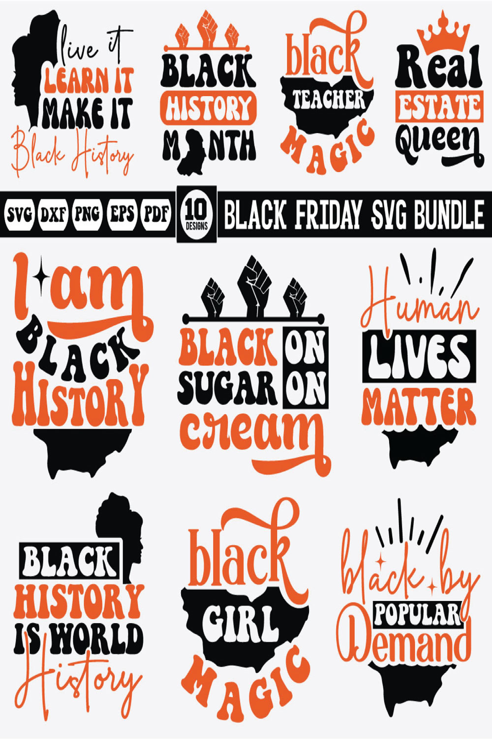 black friday svg bundle pinterest preview image.