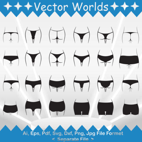 Woman Pantie SVG Vector Design cover image.