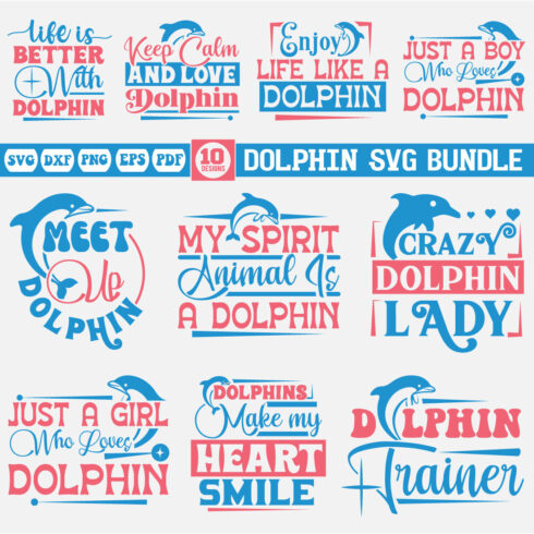 Dolphin Svg Bundle cover image.