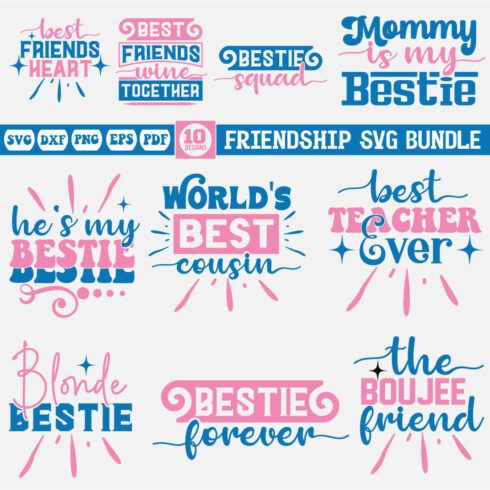 Friendship SVG Bundle cover image.