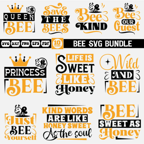 Bee Svg Bundle cover image.