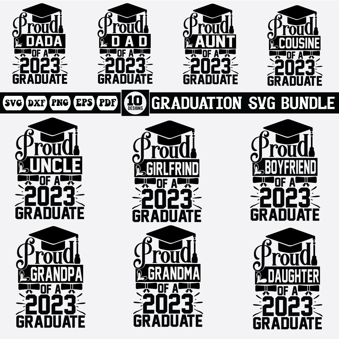 graduation Svg bundle preview image.