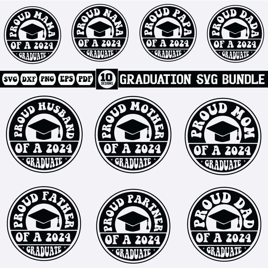 graduation svg bundle Vol-1 preview image.