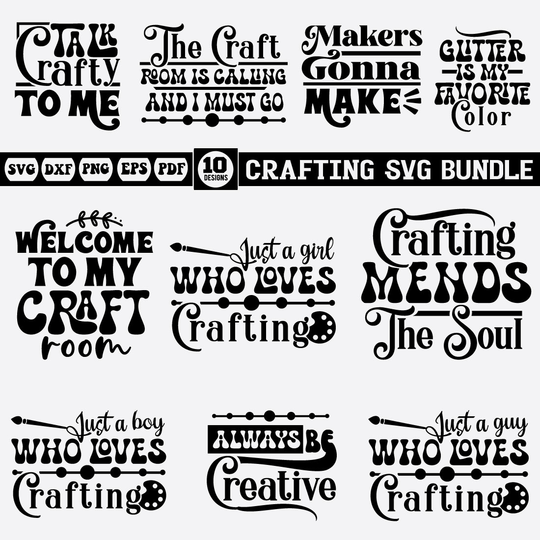 Crafting Svg Bundle preview image.