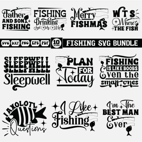 Fishing Svg Bundle cover image.