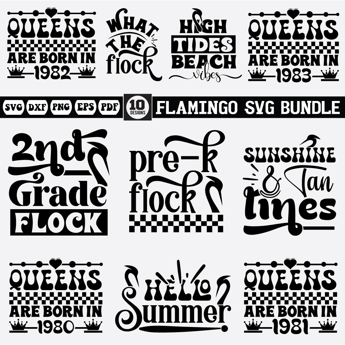 Flamingo Svg Bundle preview image.