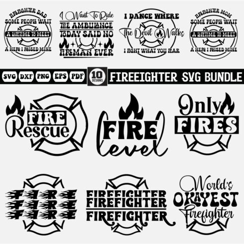 Firefighter Svg Bundle cover image.