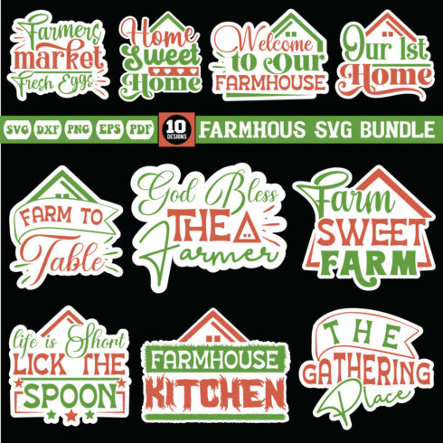 Farmhouse Svg Bundle cover image.