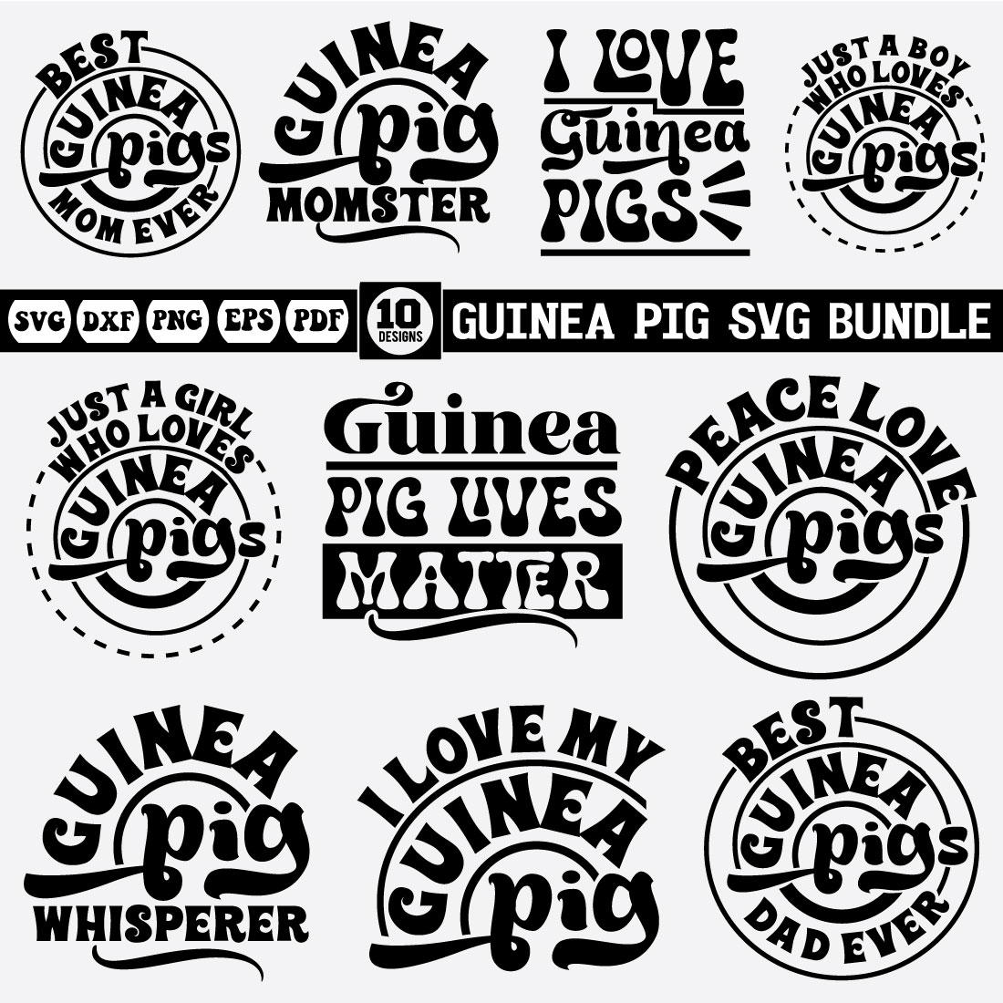 Guinea Pig Svg Bundle preview image.