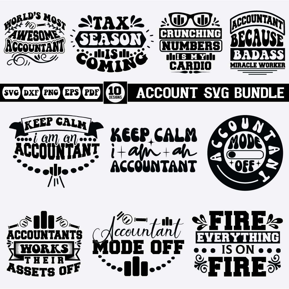 ACCOUNTANT svg bundle cover image.