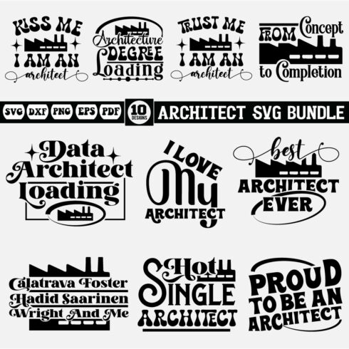 Architect svg bundle cover image.