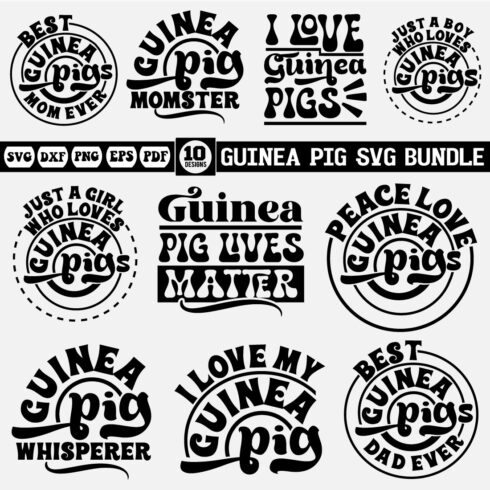 Guinea Pig Svg Bundle cover image.