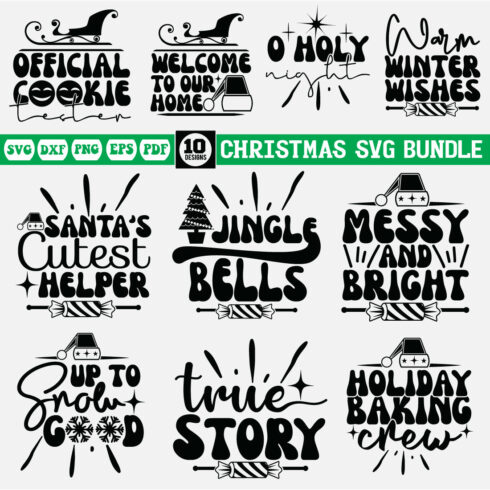 christmas Svg bundle cover image.