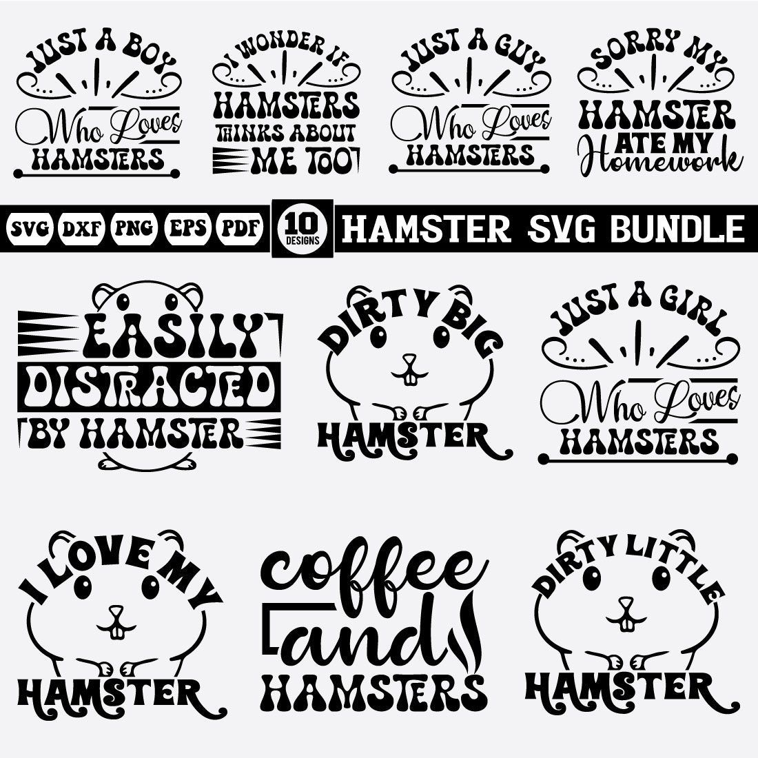 Hamster Svg Bundle preview image.