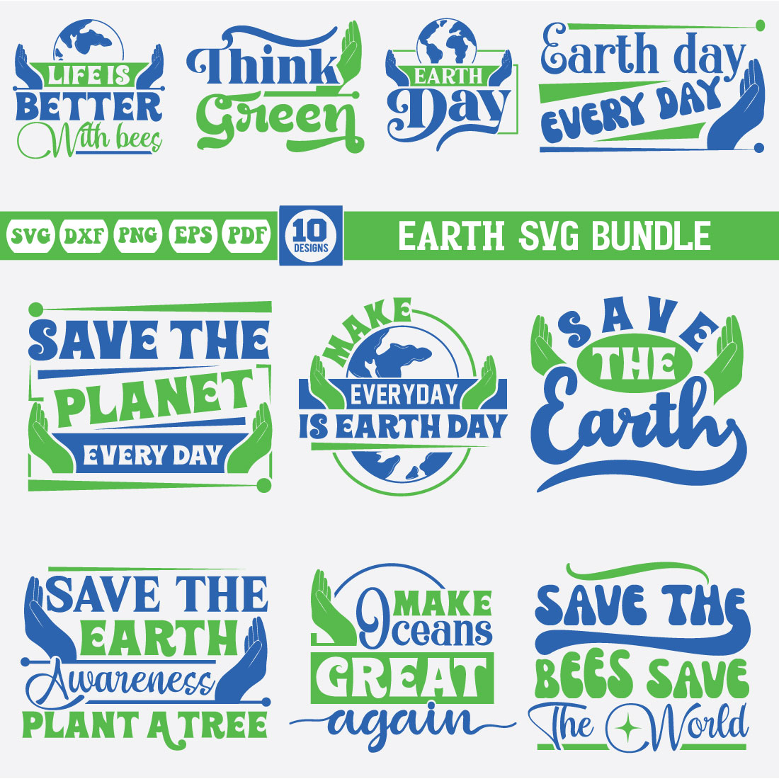 Earth Day Svg Bundle preview image.