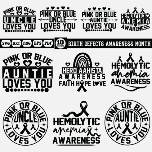 Birth Defects Awareness Month Svg bundle cover image.