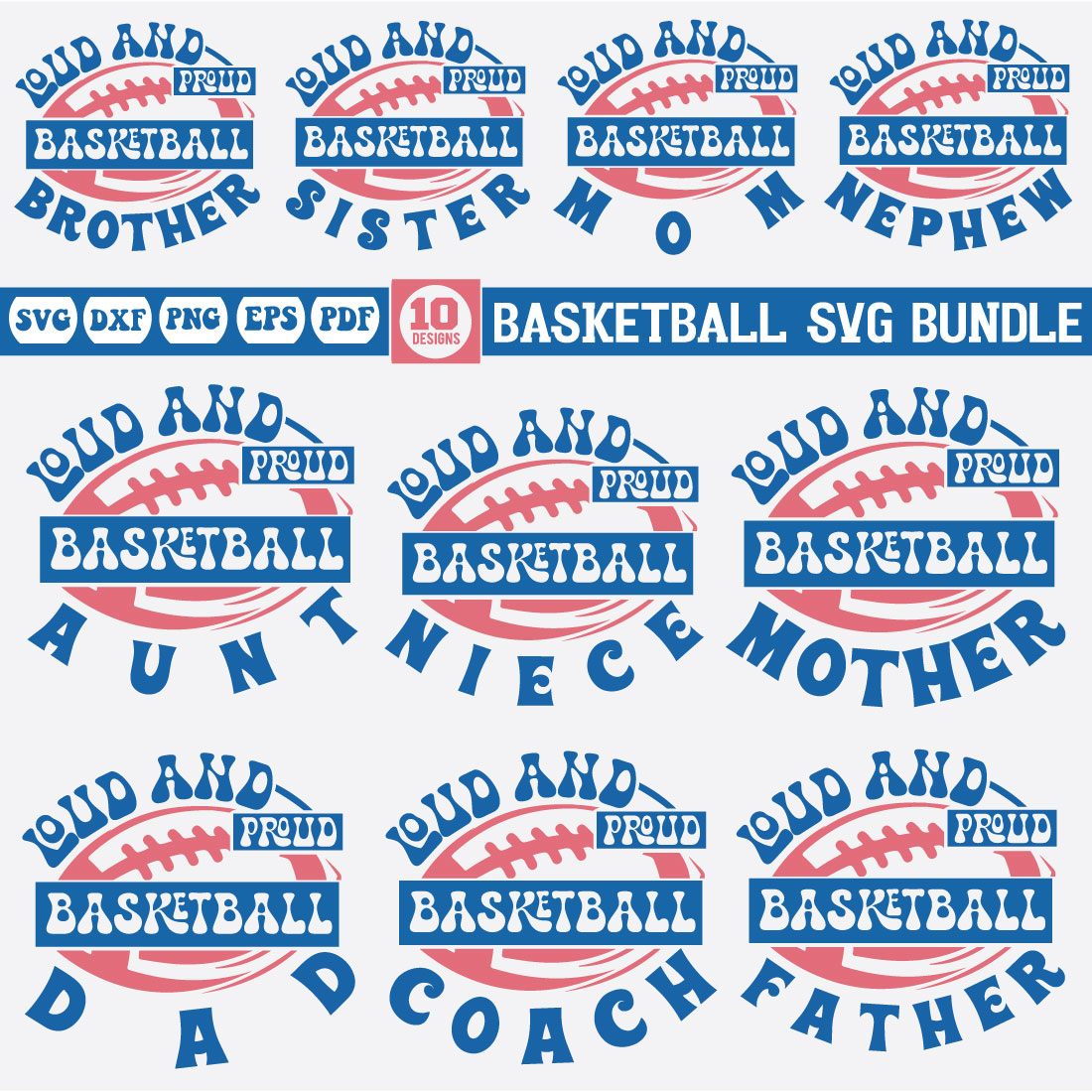 Basketball Family Svg Bundle preview image.