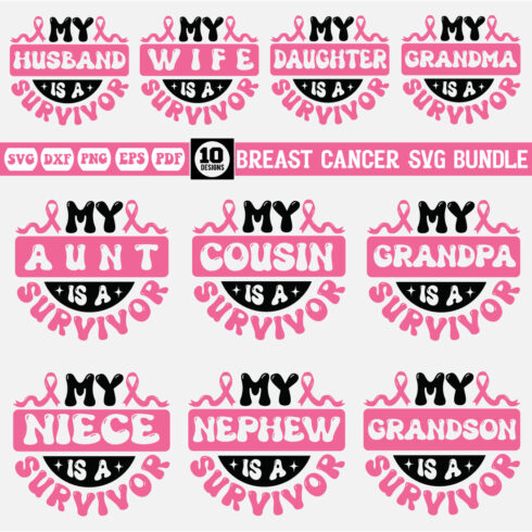 breast cancer svg bundle Vol-1 cover image.
