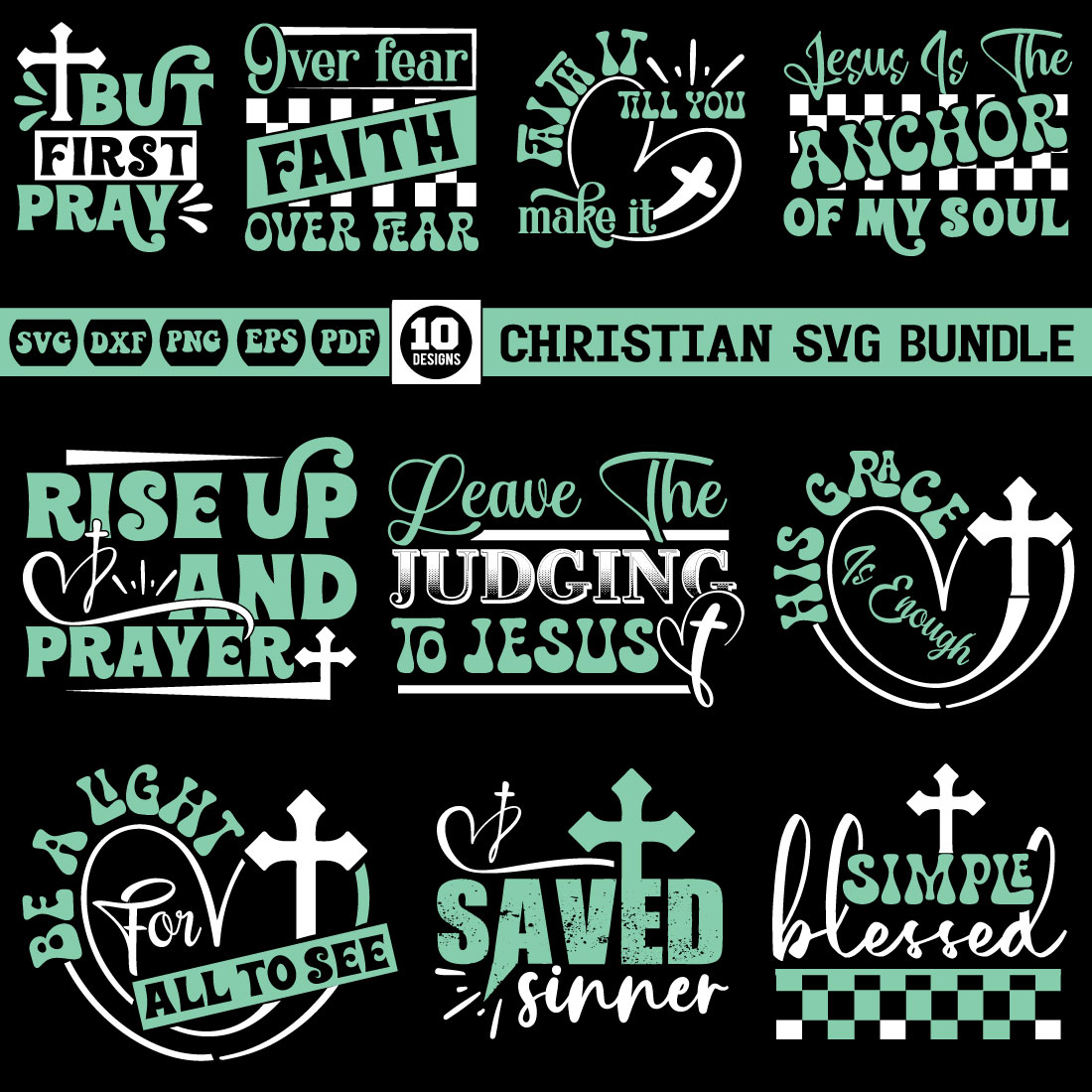 Christian Svg Bundle preview image.