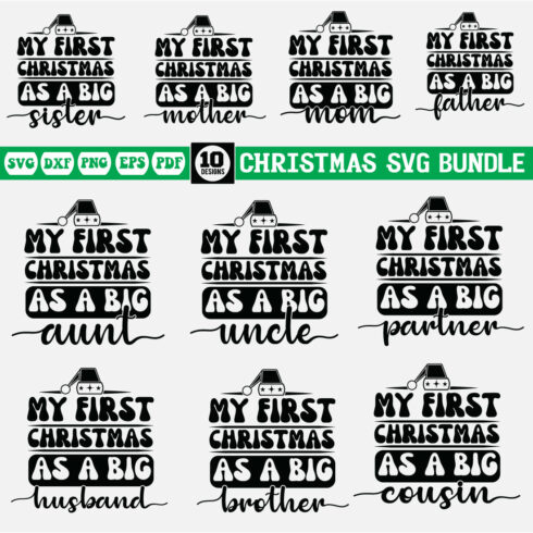 christmas Svg design bundle cover image.