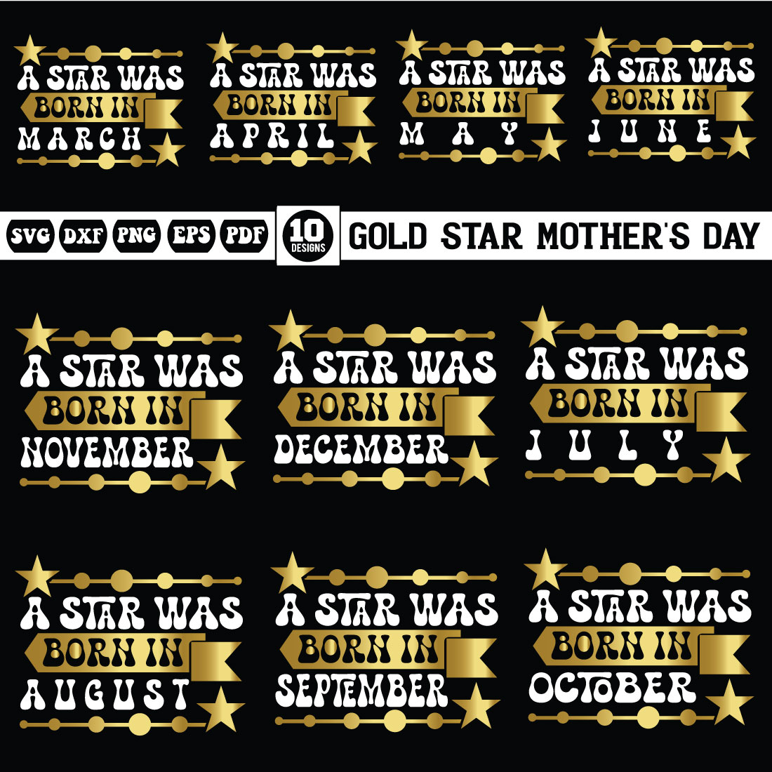 Gold Star Mother's Day Bundle preview image.