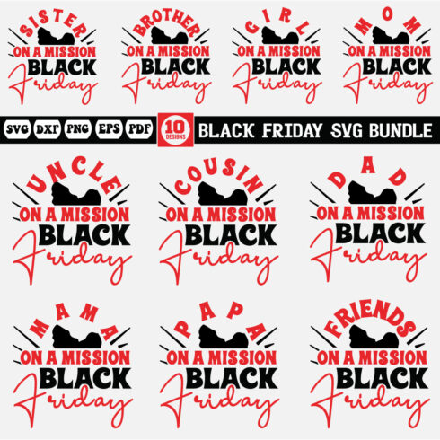 Black Friday Svg Design Bundle cover image.