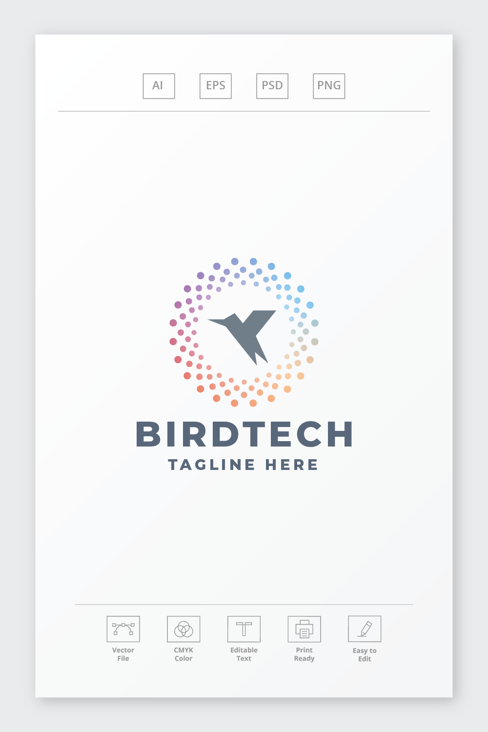 Bird Tech Logo pinterest preview image.