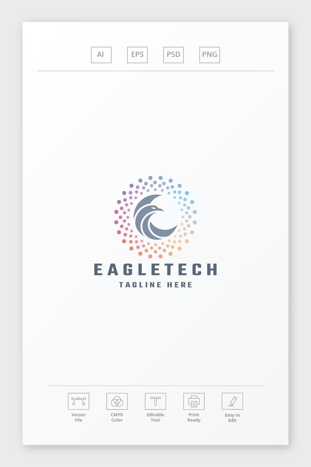 Eagle Tech Logo pinterest preview image.