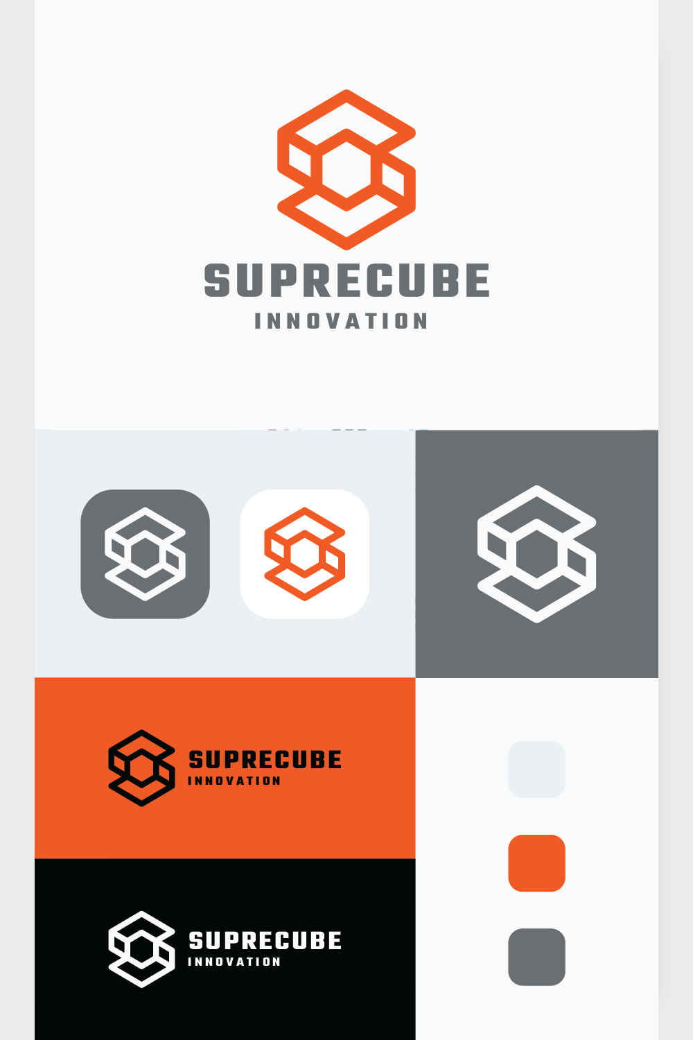 Supreme Cube Letter S Logo pinterest preview image.
