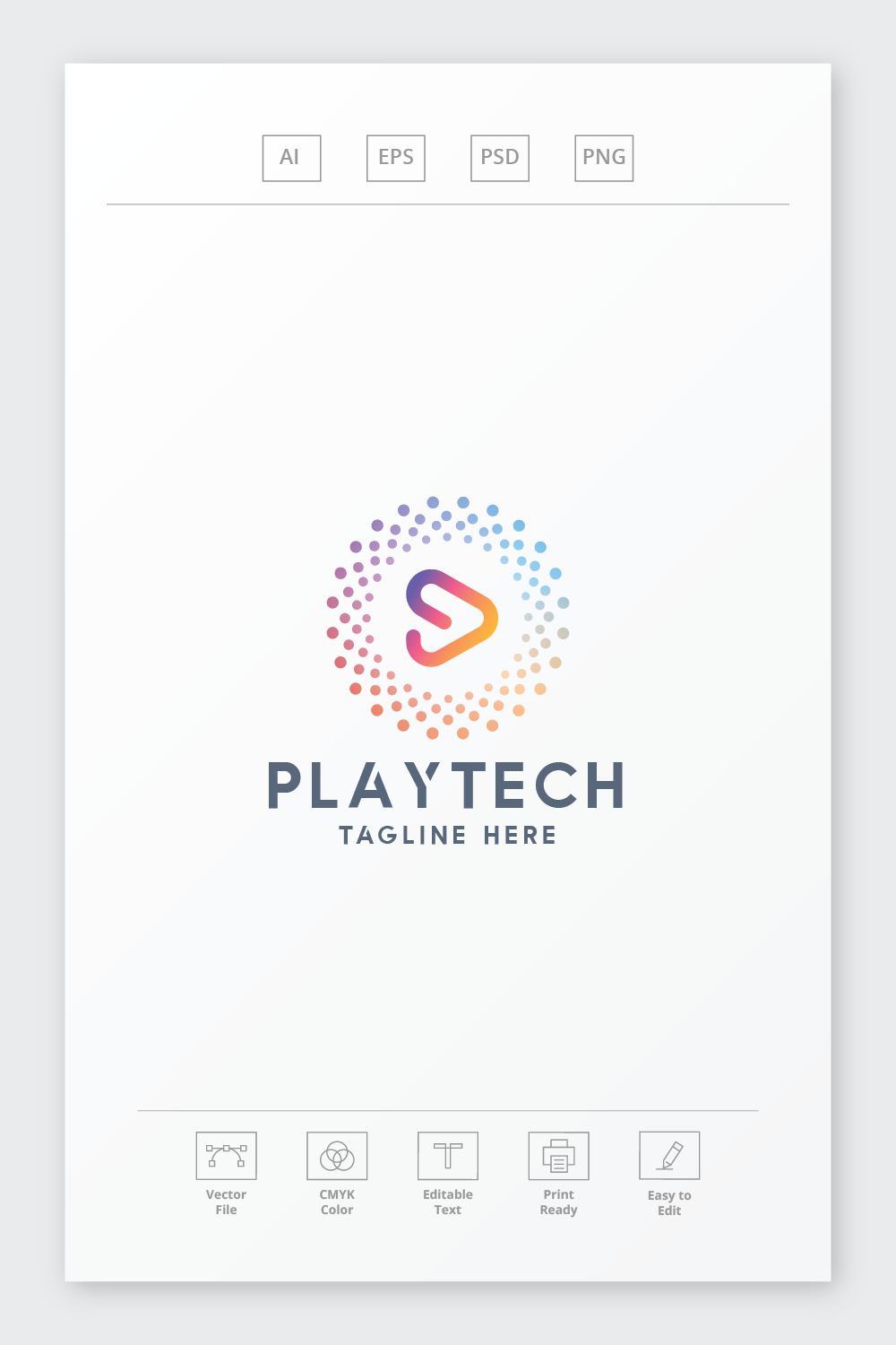 Media Play Tech Logo pinterest preview image.
