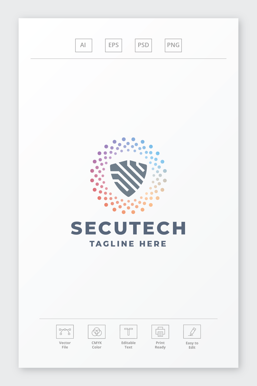 Secure Tech Logo pinterest preview image.