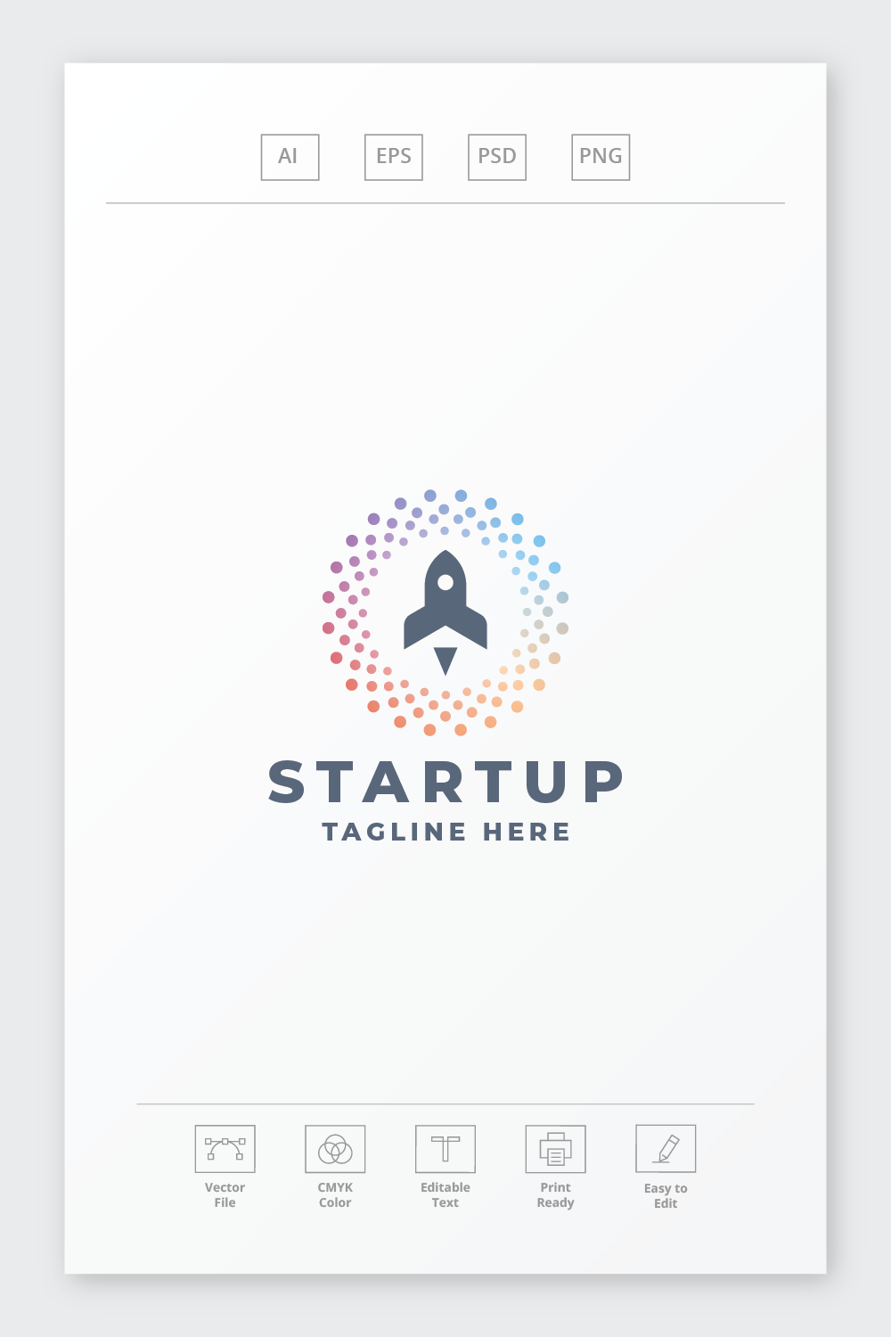Startup Business Logo pinterest preview image.