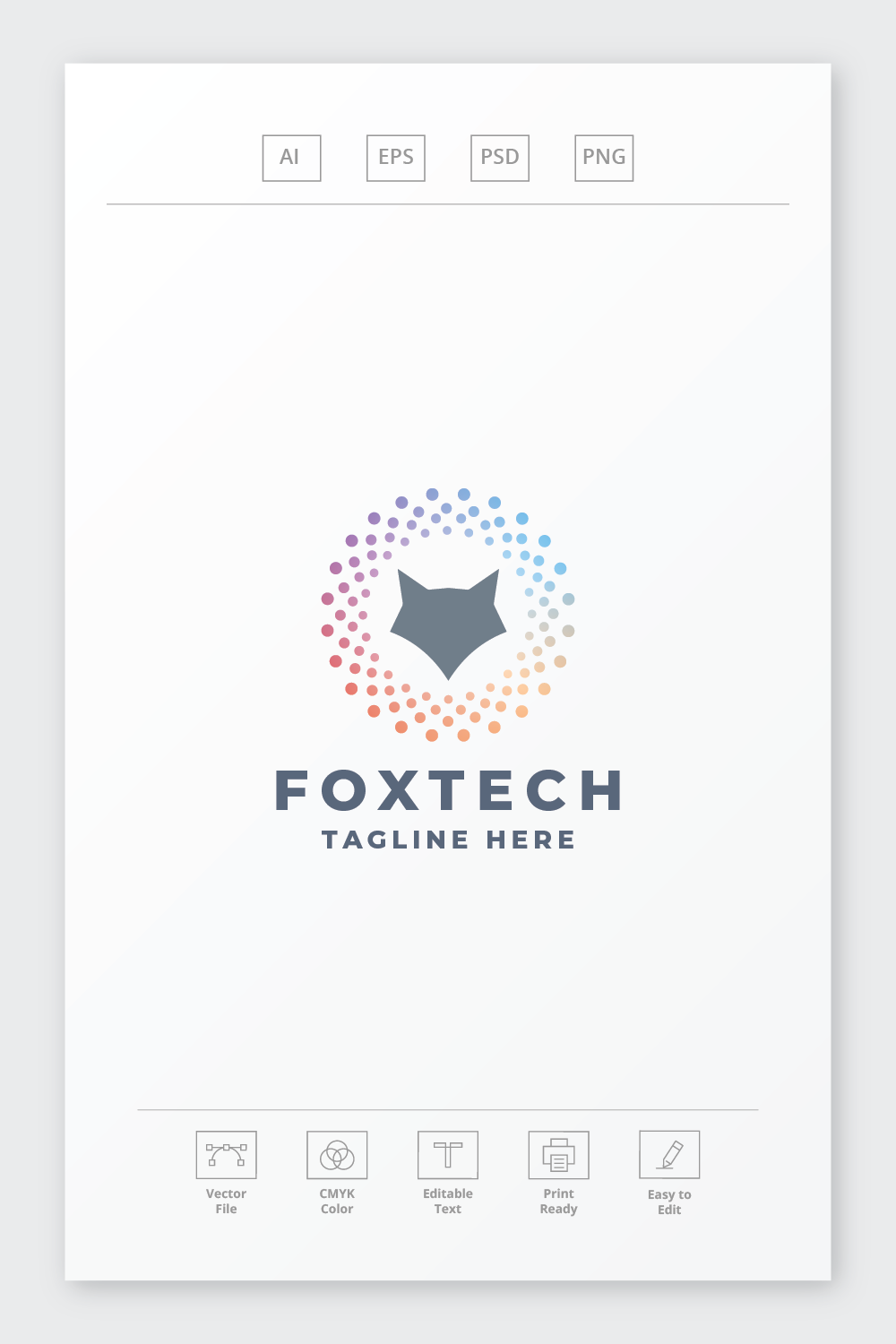 Fox Tech Logo pinterest preview image.