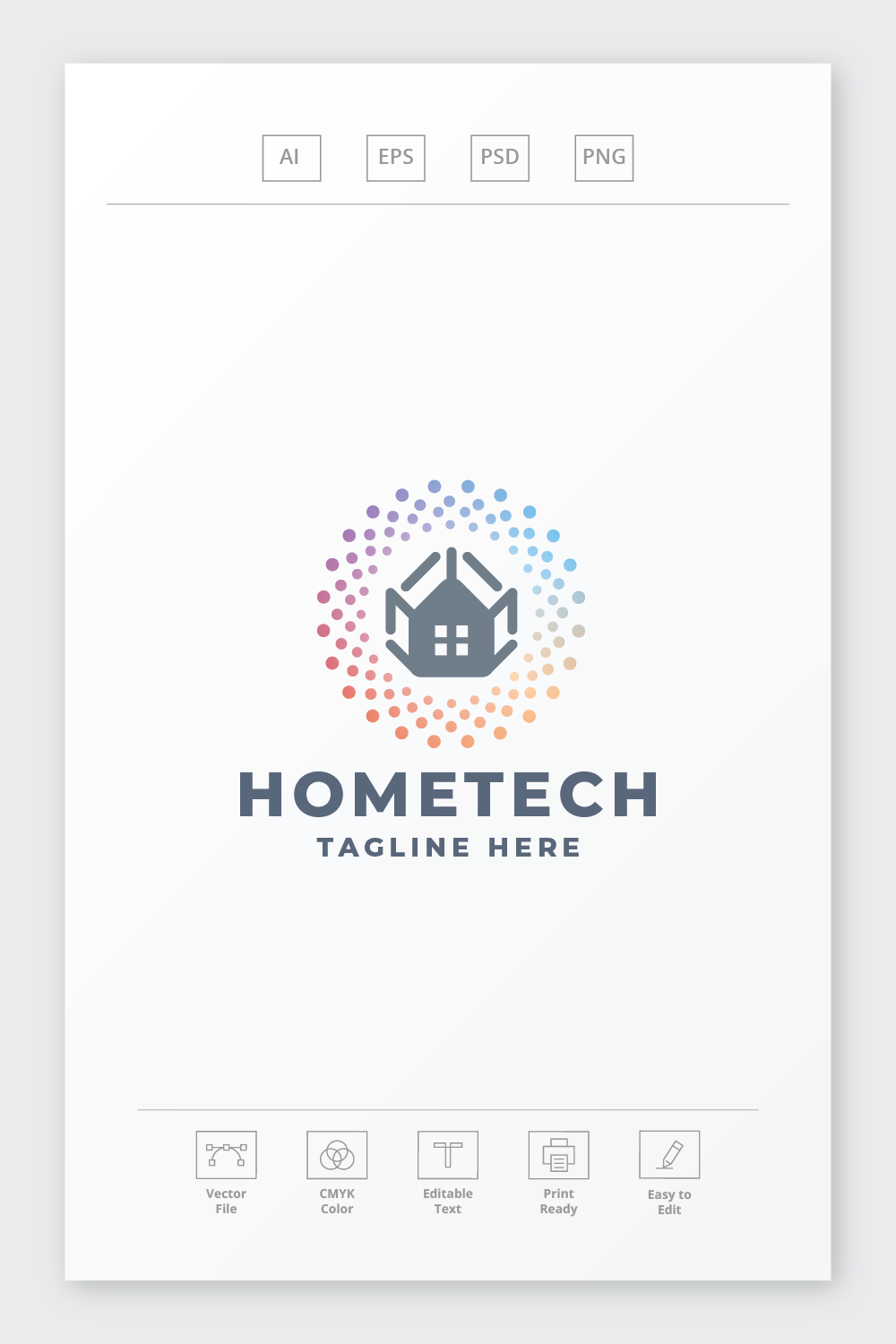 Home Tech Logo pinterest preview image.