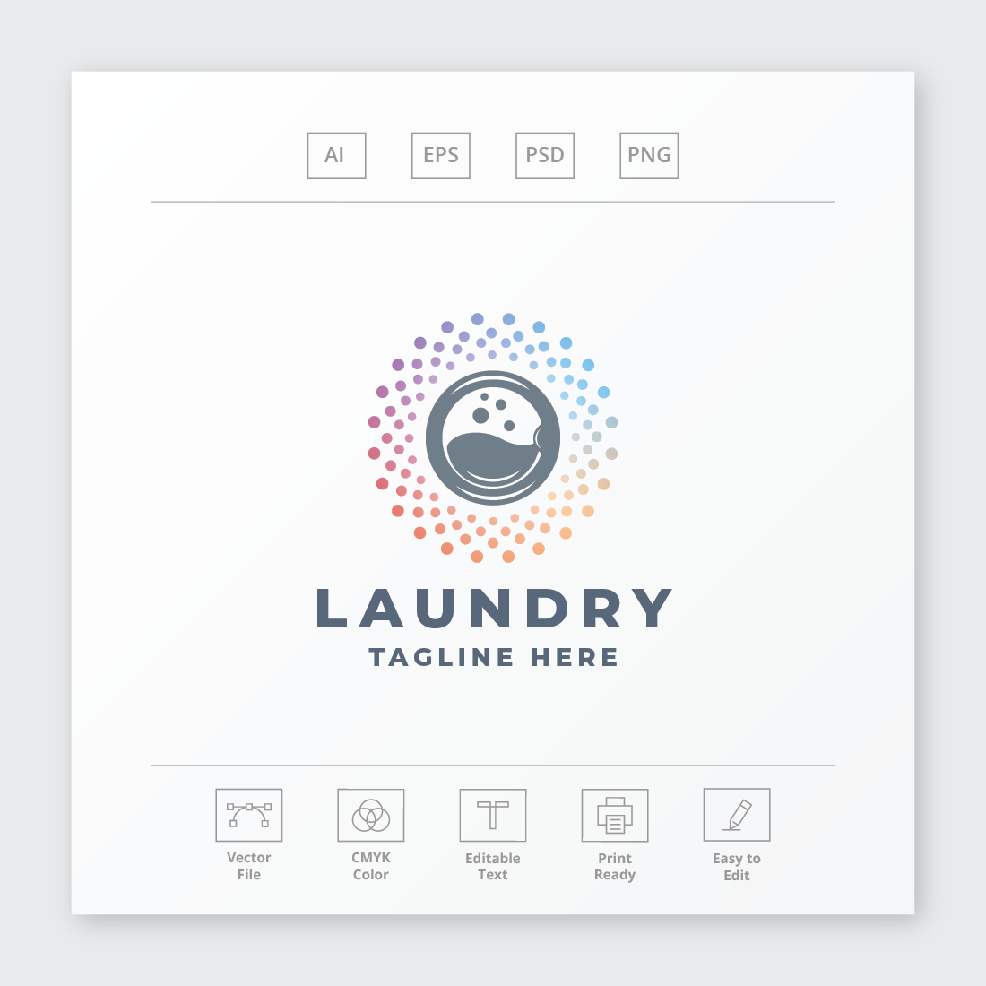 Laundry Clean Service Tech Logo preview image.