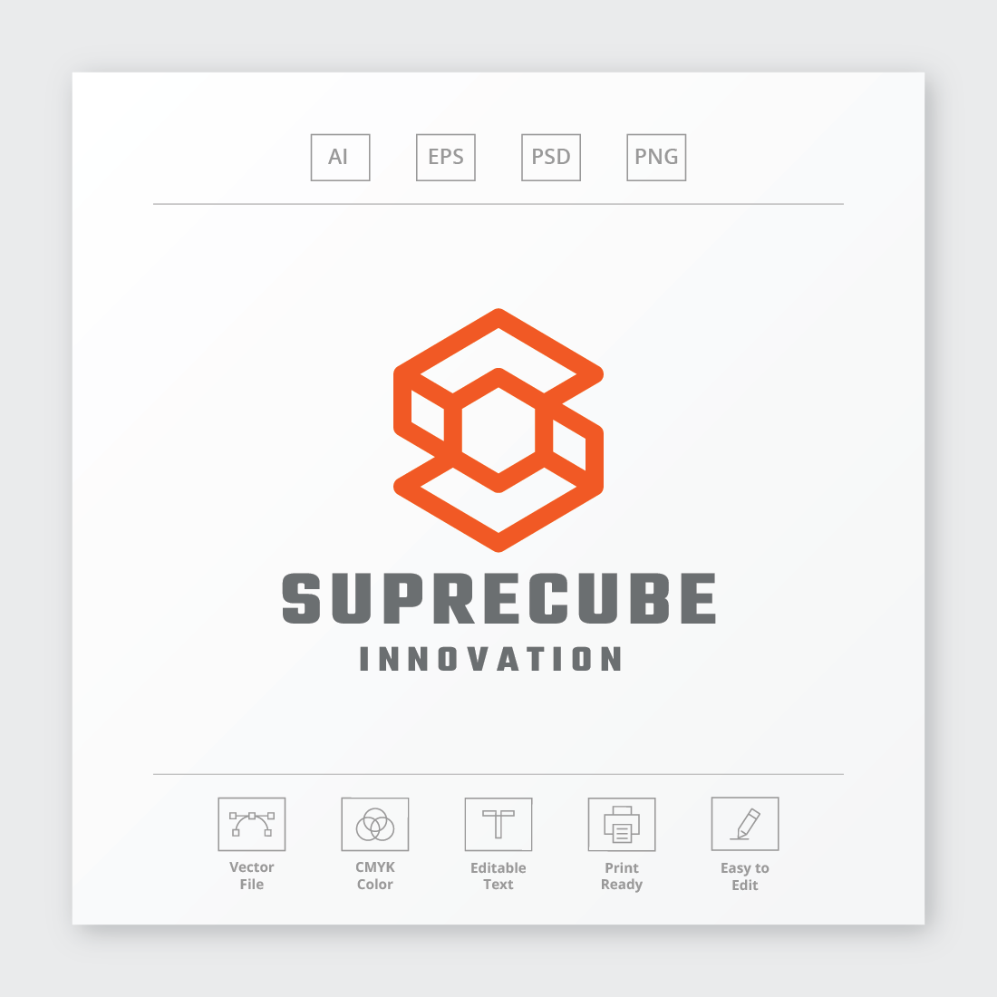 Supreme Cube Letter S Logo preview image.