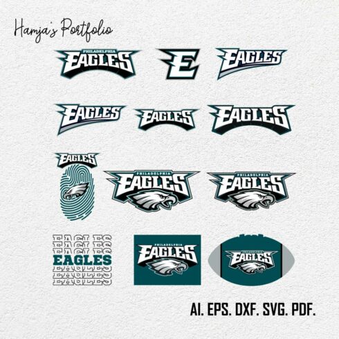 Philadelphia Eagles logo svg vector , bundle logo, NFL teams, Football Teams svg bundle cover image.