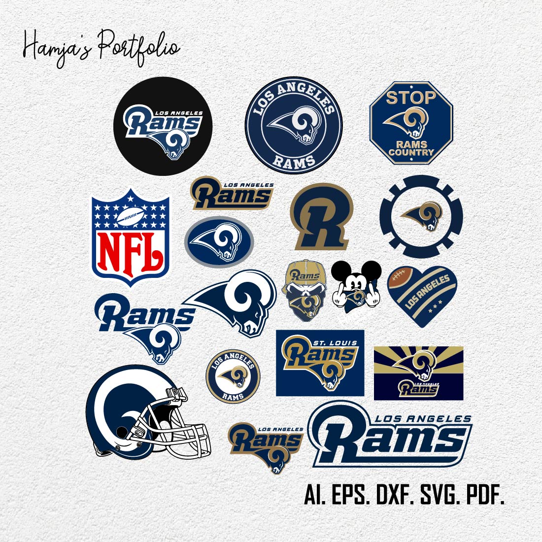 Los Angeles Rams Vector logo Svg cover image.