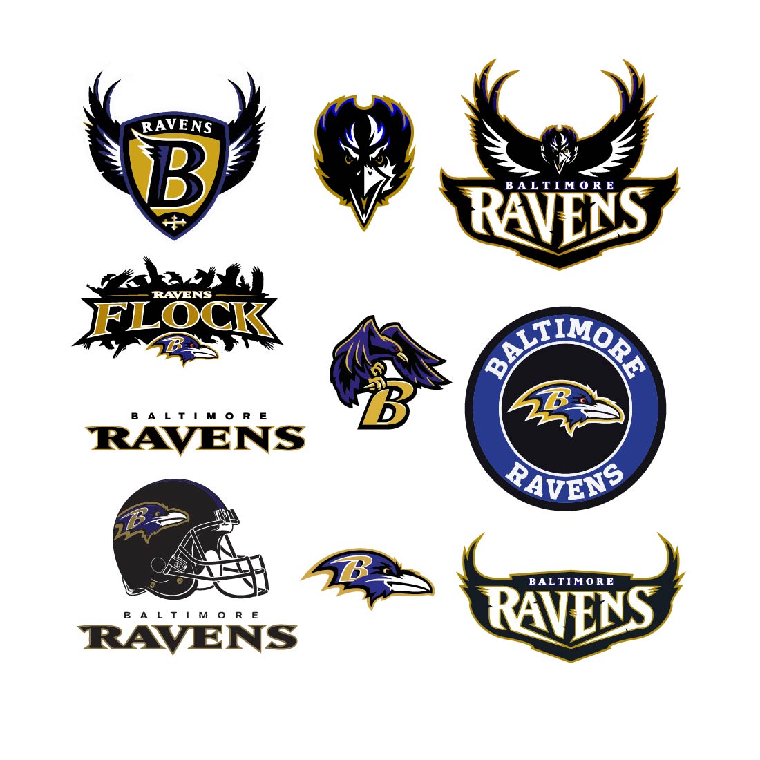 Baltimore Ravens logo, Baltimore Ravens svg, Baltimore Ravens eps, Baltimore Ravens clipart, Ravens svg, NFL svg preview image.