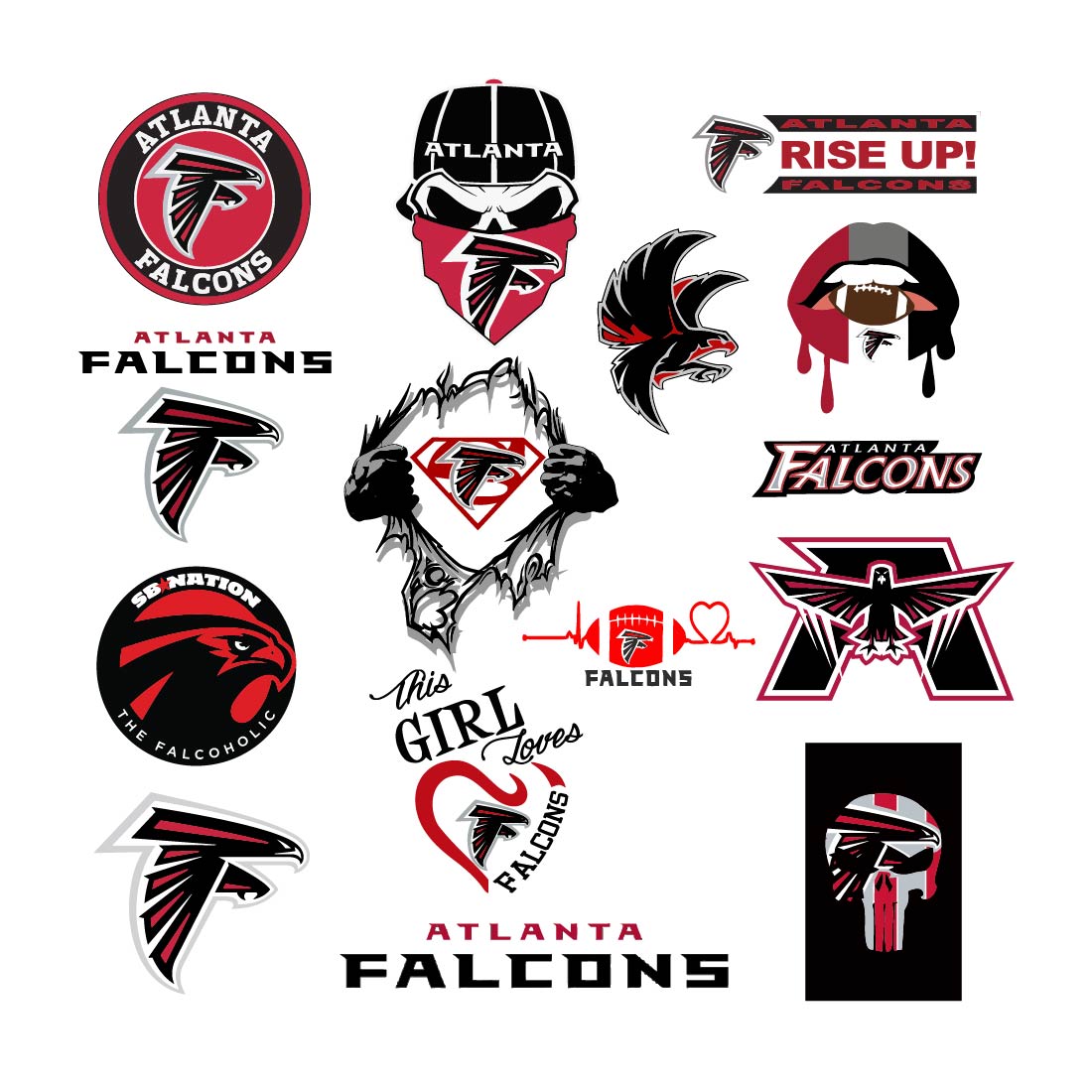 Atlanta Falcons Svg - Atlanta Falcons Logo Png - Atlanta Falcons Clipart - Atlanta Falcons Symbol - Falcons Logo Svg preview image.