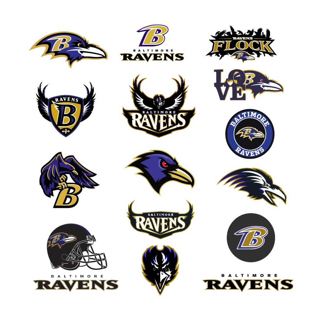 Baltimore Ravens logo, Baltimore Ravens svg, Baltimore Ravens eps, Baltimore Ravens clipart, Ravens svg, NFL svg preview image.