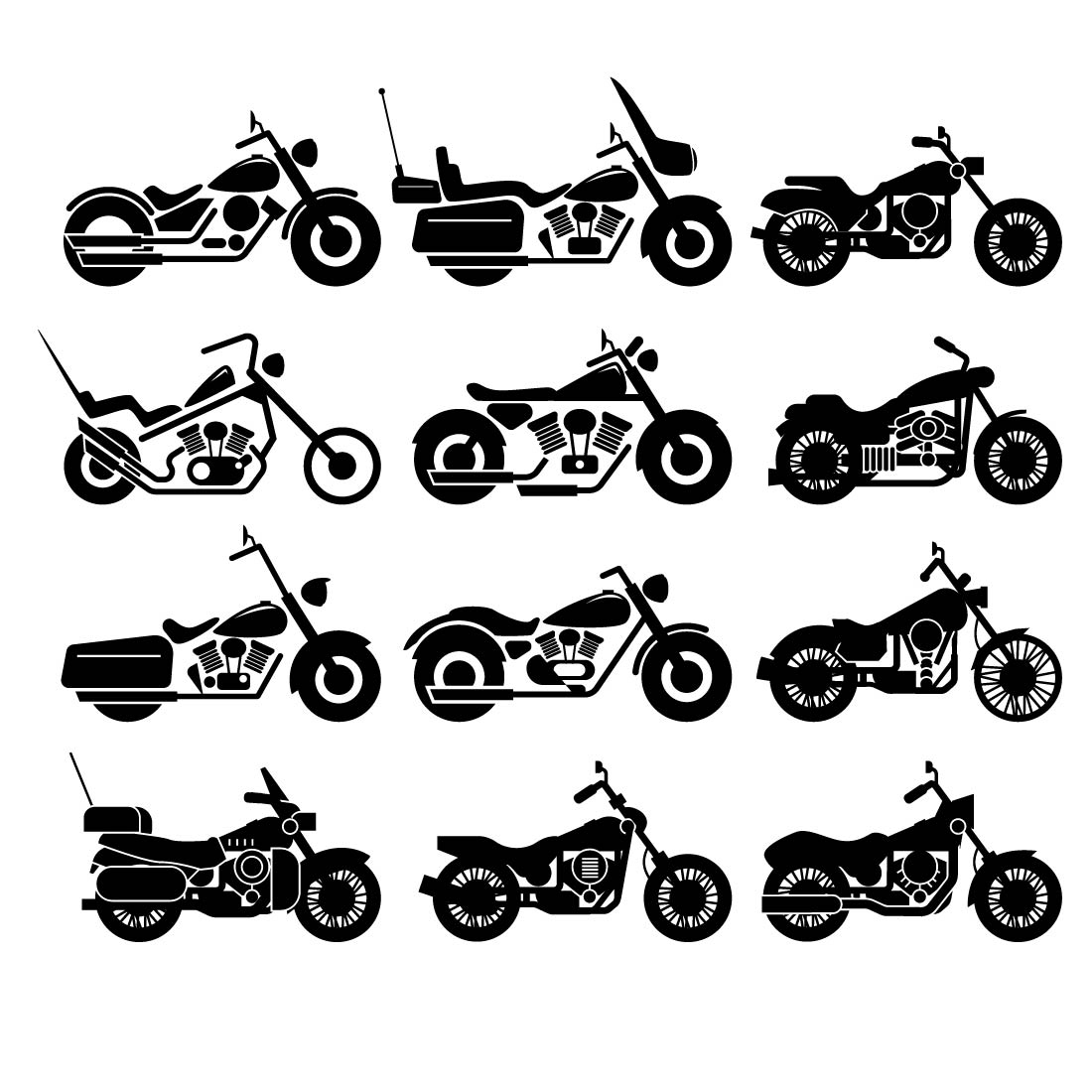 Motorbike Silhouette,Motorcycle Silhouette,Bike Cut file,Biker svg, Bikes svg, Bike, Bikers, Motorcycle Clipart, Harle davidson svg  preview image.