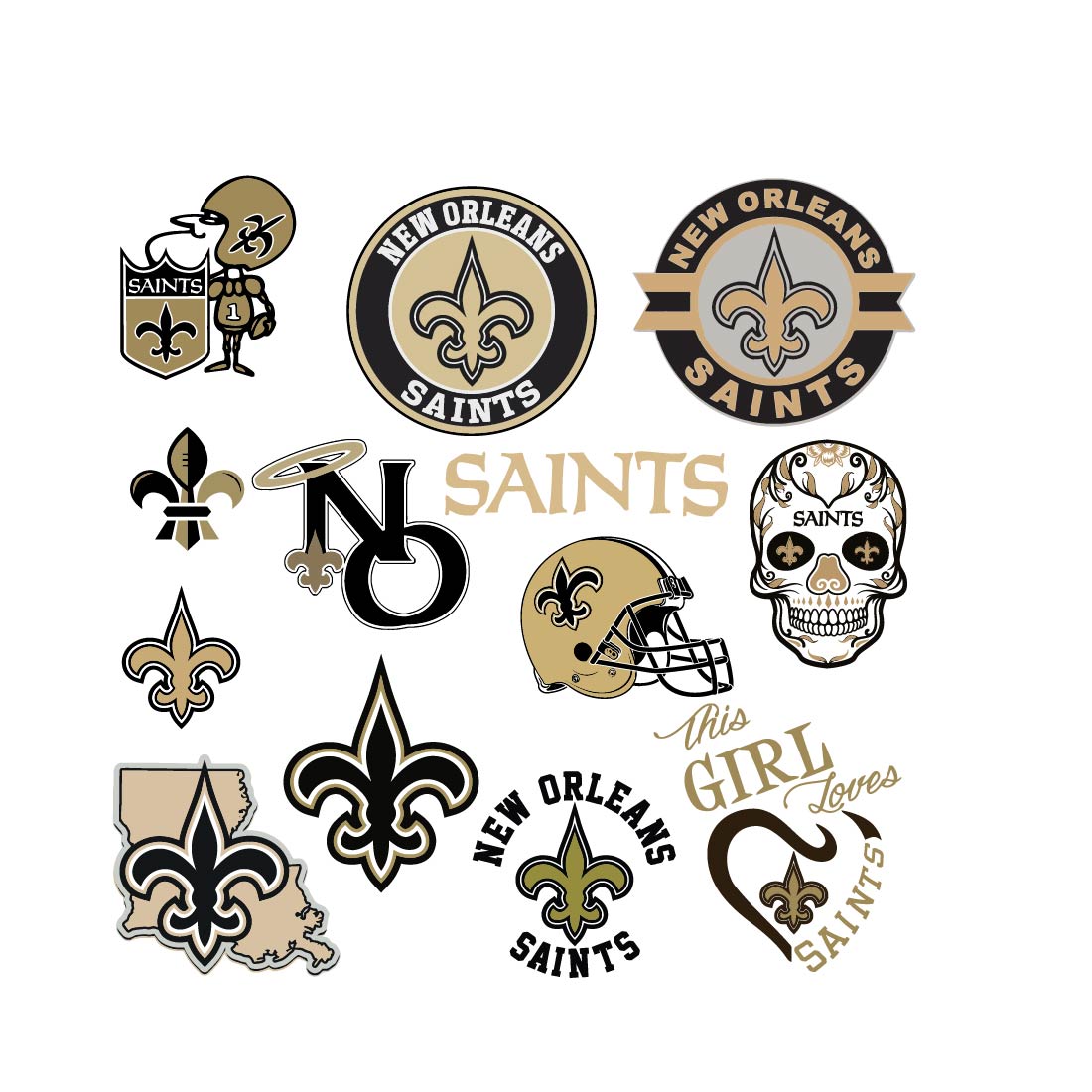 New Orleans Saints Logo SVG preview image.