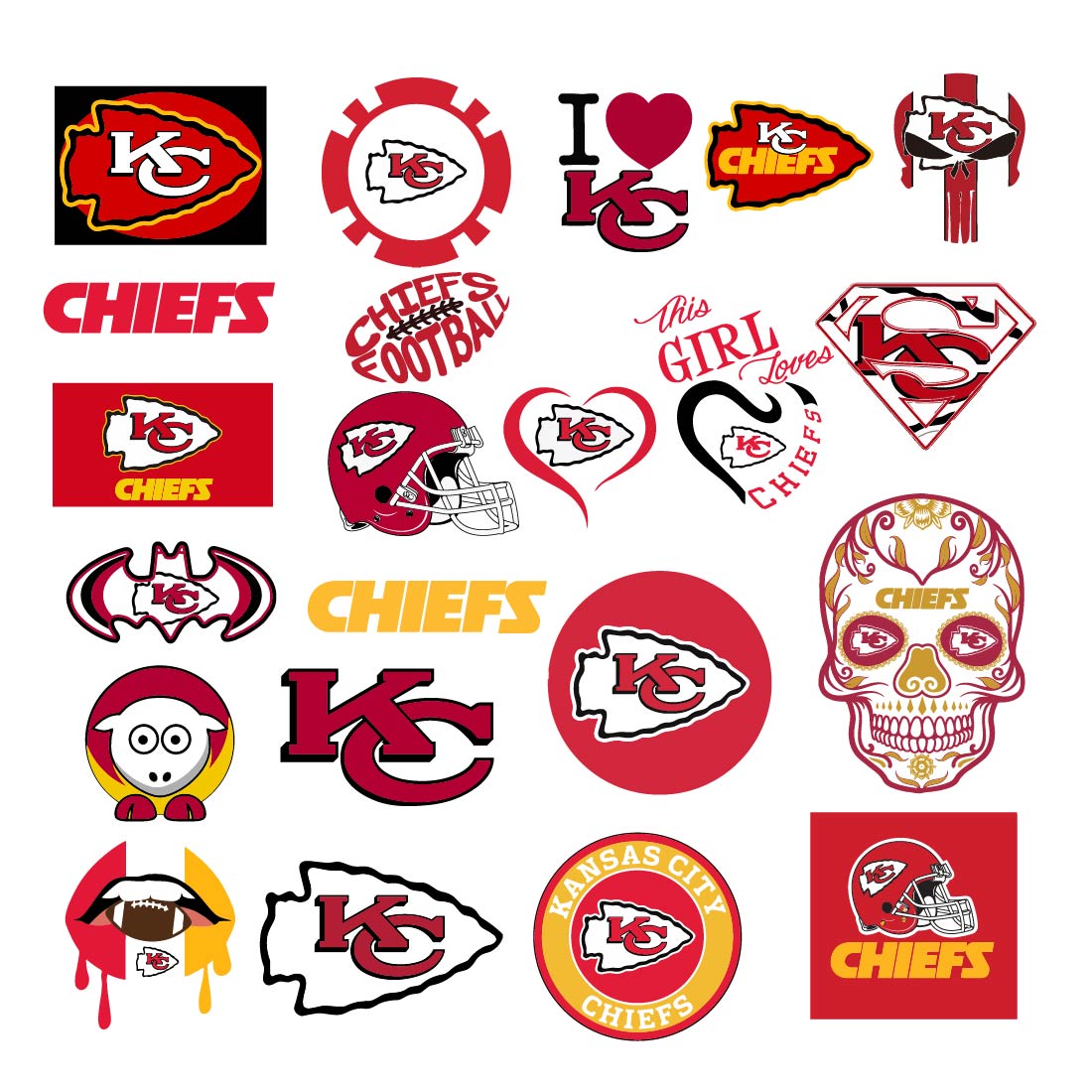 Kansas City Chiefs Vector logo svg preview image.